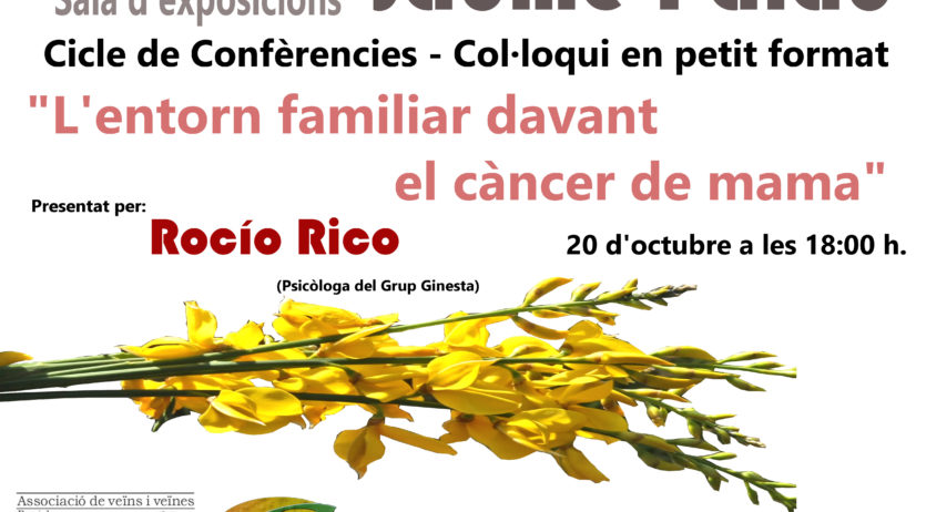 Ginesta organitza una xerrada sobre l’afectació del càncer en l’entorn familiar
