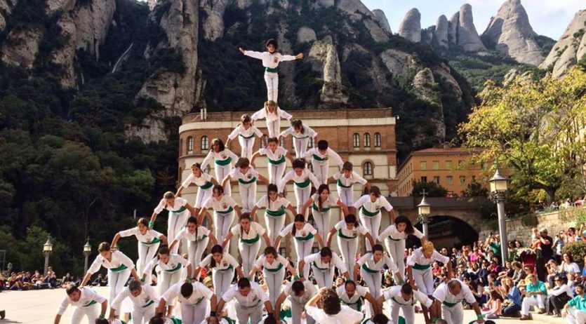 Els Falcons de Vilafranca van planta l’escala de 9 a la 90ena Romeria a Montserrat