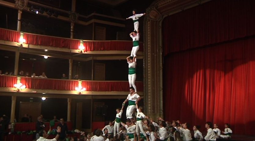 Els Falcons de Vilafranca han carregat per primera vegada l’espectacular Ventall de 5