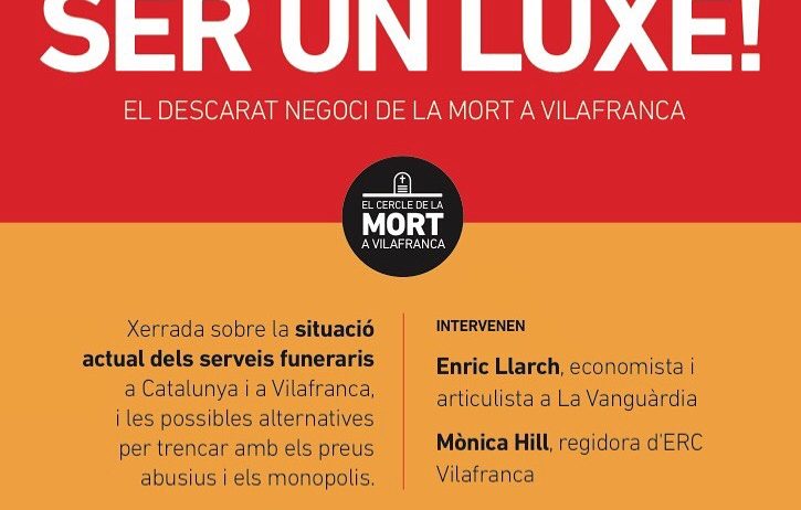 ERC organitza un acte per debatre sobre el model de serveis funeraris a Vilafranca