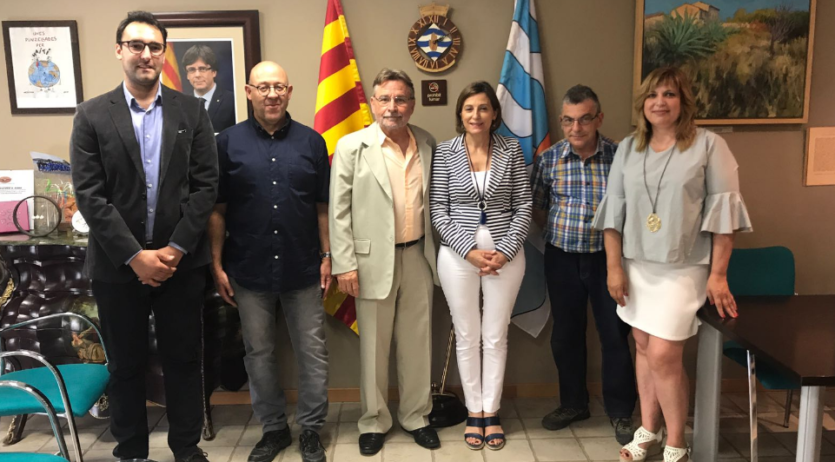Carme Forcadell, presidenta del Parlament, ha visita aquest divendres Sant Joan de Mediona