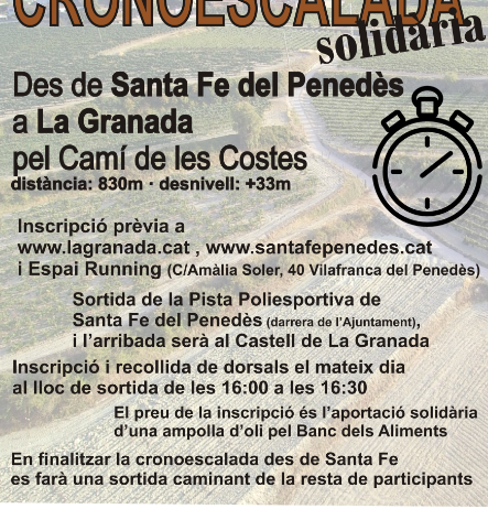 La Cronoescalada Santa Fe-La Granada viurà la primera edició el diumenge 8 d’octubre