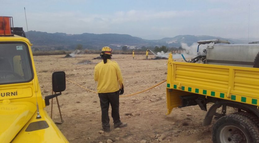 L’ADF de Sant Sadurní fa pràctiques de formació amb foc real