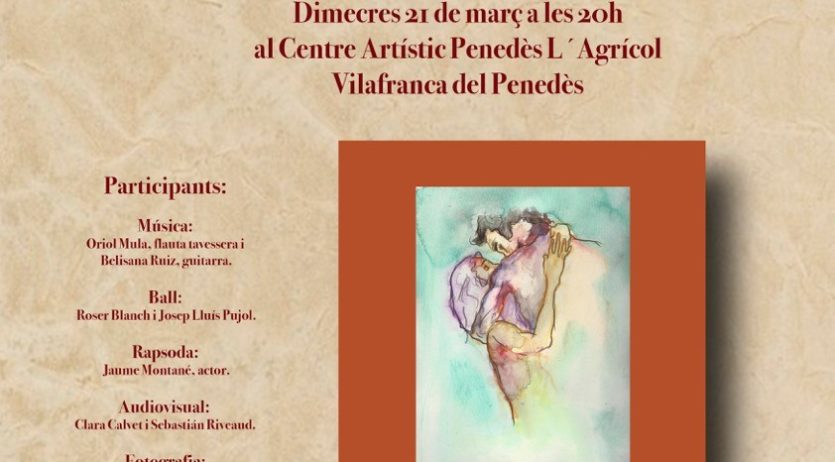 Miquel Cartró presentarà per segona vegada el poemari eròtic Festí a Vilafranca