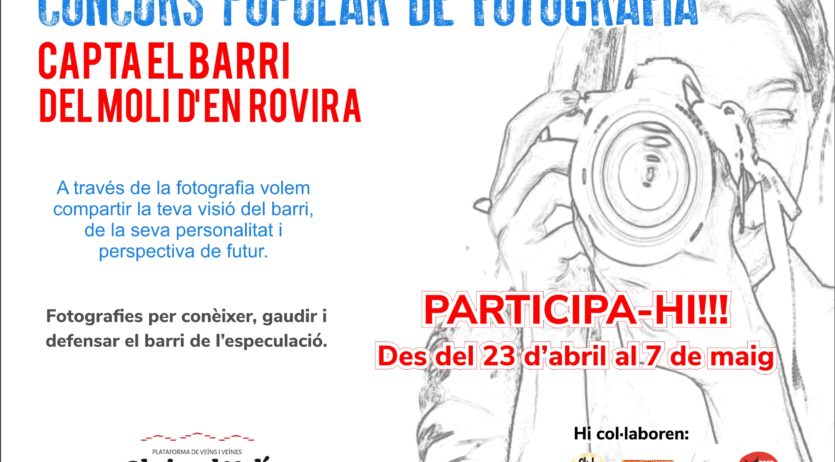 La plataforma de veïns i veïnes “obrim el Molí d’en Rovira” organitza un concurs de fotografia