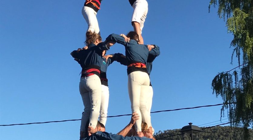 Els Castellers de Mediona han celebrat la Diada del seu segon aniversari a casa