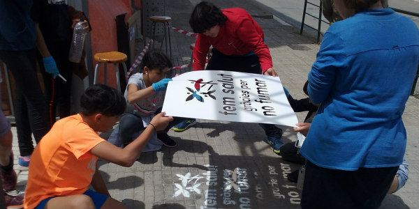 Els alumnes de 1r d’ESO de l’Intermunicipal van fer una burillató dins la Setmana sense Fum