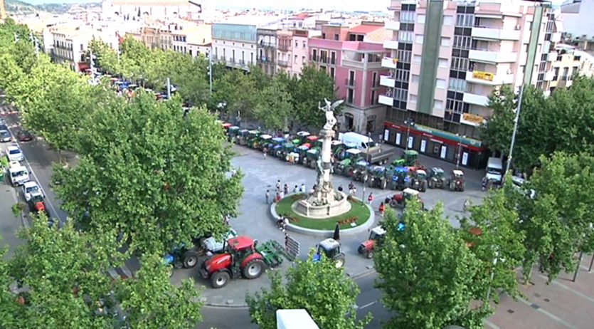 Avui es farà una nova concentració de viticultors amb tractors a Vilafranca