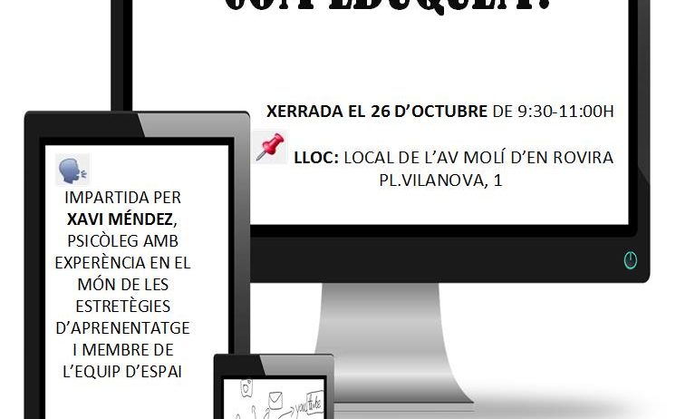 El Molí d’en Rovira organitza una xerrada sobre com educar en les noves tecnologies