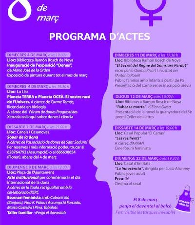 La regidoria d’Igualtat de Sant Sadurní programa diverses activitats al voltant del 8 de març