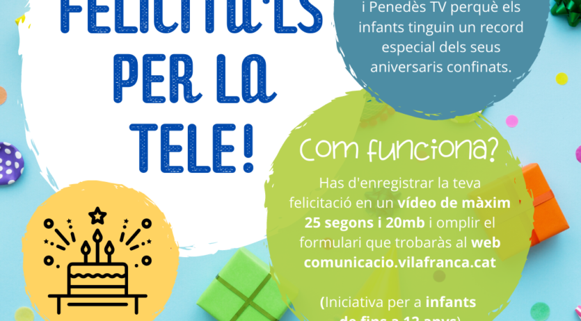 L’Ajuntament i PTV engeguen una iniciativa per felicitar l’aniversari als infants que fan anys