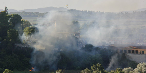 Dimarts es va produir un incendi de vegetació dins les Caves Codorniu