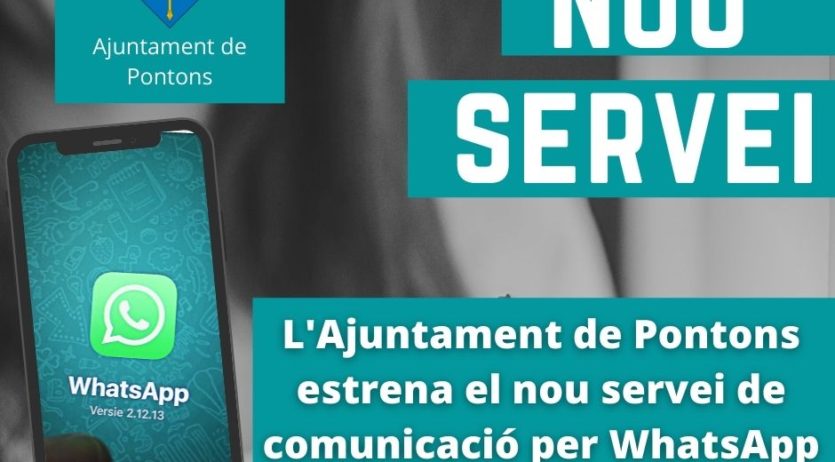 Pontons estrena el nou servei de comunicació per WhatsApp