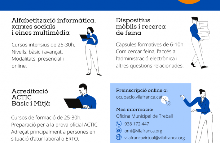 Nova programació formativa al Punt TIC Vilafranca Virtual