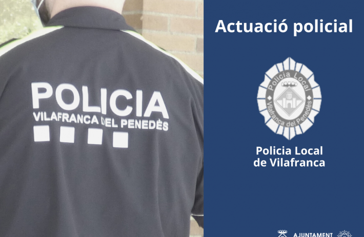 La Policia Local de Vilafranca deté els autors de dos robatoris amb violència i intimidació