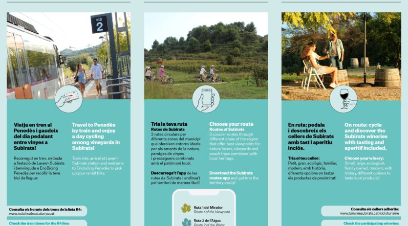 Acostar-se a Subirats en tren i conèixer els seus cellers en bicicleta