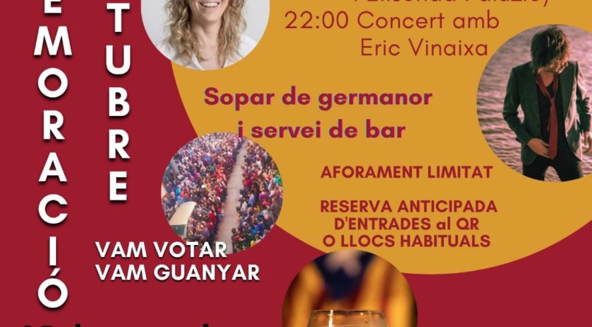 Elisenda Paluzie participarà als actes de la 4ª commemoració de l’1 d’octubre a Sant Sadurní