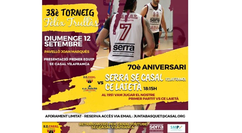 El sènior del Casal es presenta en societat aquest diumenge en el Torneig Fèlix Trullàs