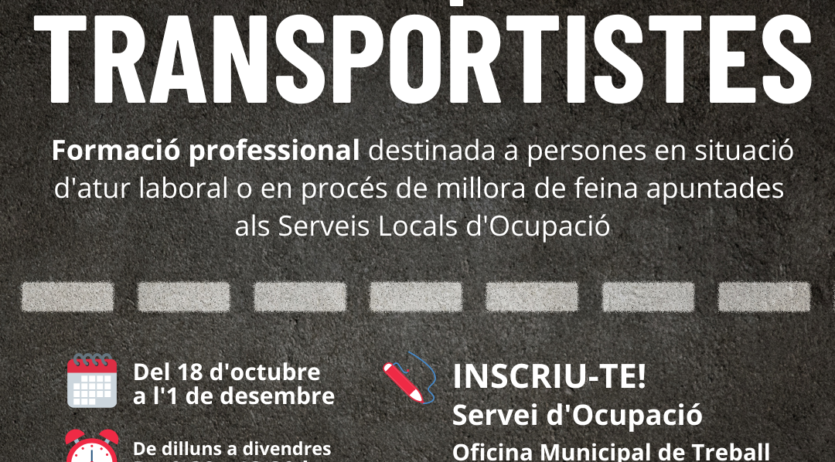 L’Ajuntament de Vilafranca ofereix formació en el sector del transport