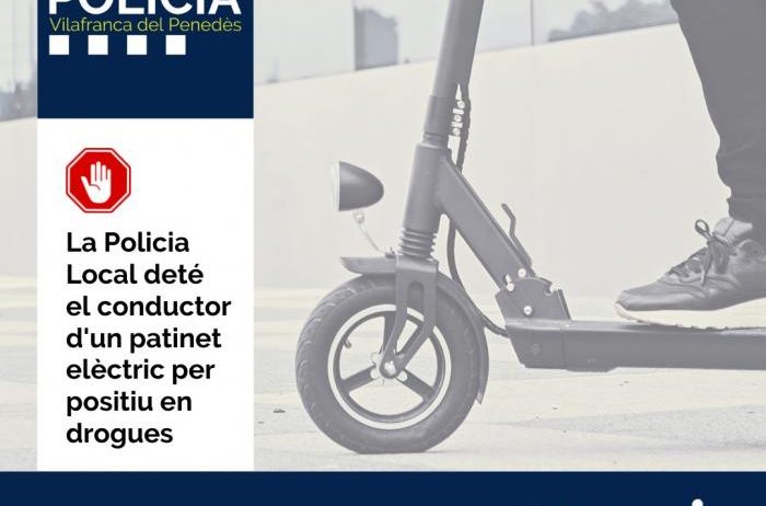 La Policia Local deté el conductor d’un patinet elèctric per positiu en drogues
