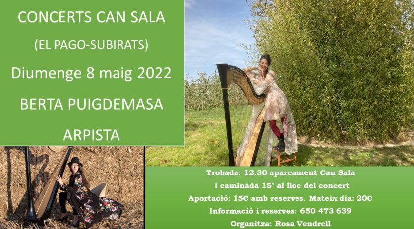 Concert d’arpa aquest diumenge a Subirats