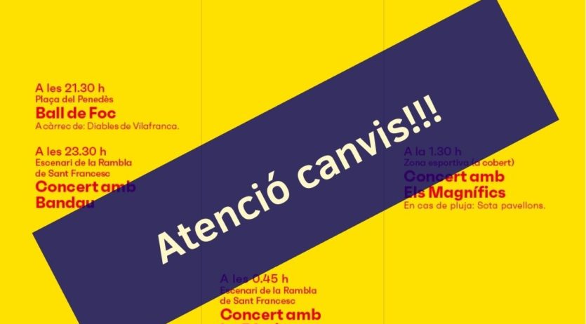 Novetats en els concerts de la nit de l’1 de setembre