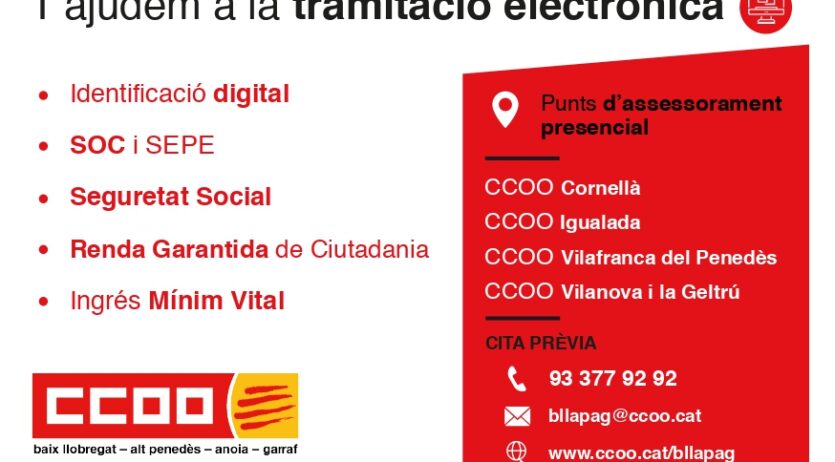 CCOO ofereix assessorament per a la tramitació de l’ajut de 200€ per comprar aliments