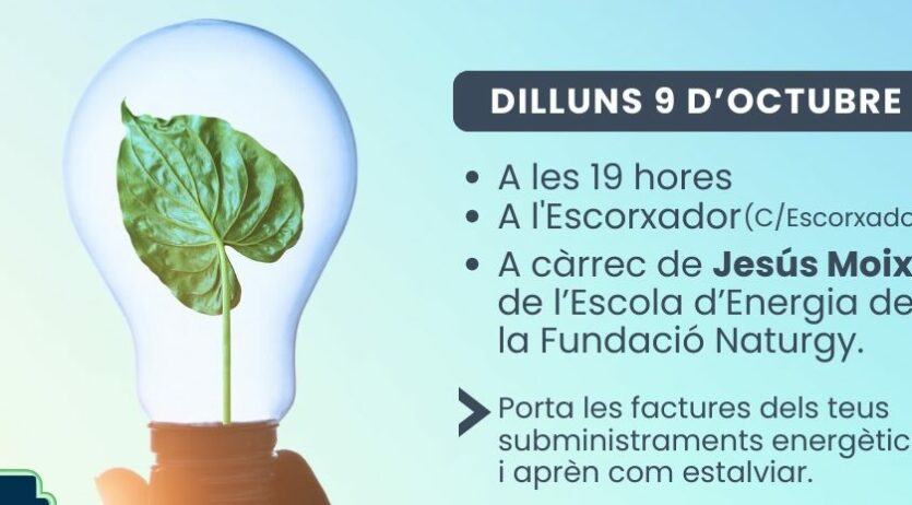 Xerrada-taller per aprendre a estalviar en els subministraments energètics