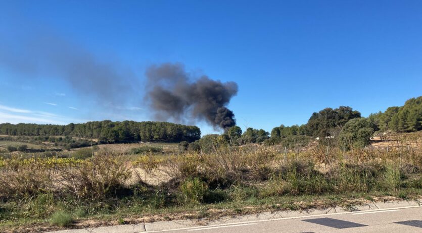 Aquest dimecres al matí s’ha incendiat una masia de Castellví de la Marca