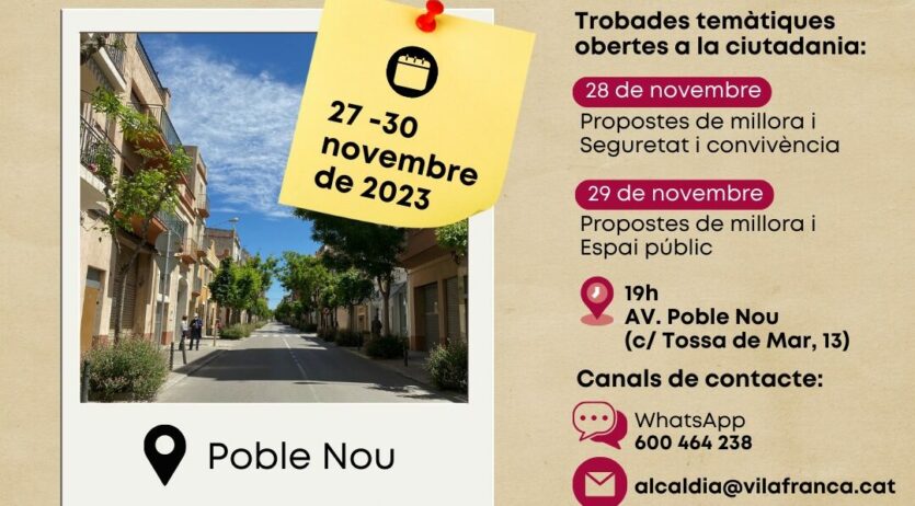 Francisco Romero visitarà el Poble Nou continuant el projecte Alcaldia de proximitat