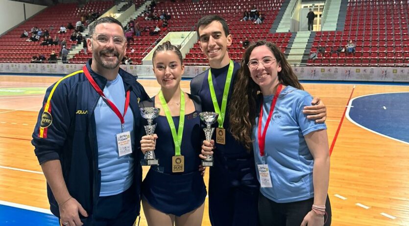 Mireia Altés i Roger Saumell, del Sant Ramon, campions a la Copa d’Europa de Patinatge