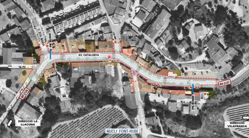 La Diputació lliura el projecte de reurbanització de la travessera BV-2127 de Guardiola