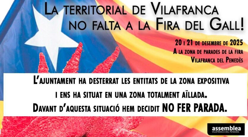 L’ANC lamenta no haver estat a la Fira del Gall per disconformitat amb la ubicació assignada