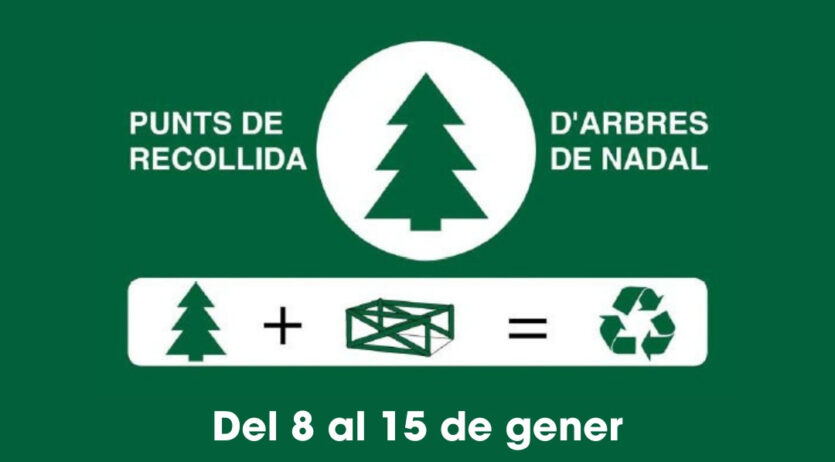 L’Ajuntament de Vilafranca habilita espais per recollir els arbres de Nadal després de festes