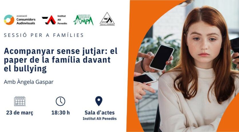 L’institut Alt Penedès acollirà una xerrada sobre el paper de la família davant el bullying