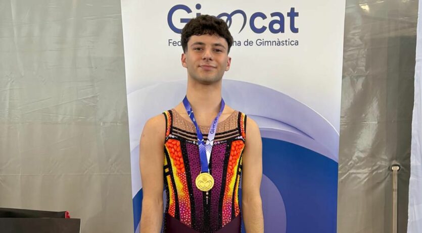 El gimnasta del Club Rítmica Vilafranca Raúl Mula es proclama campió de Catalunya