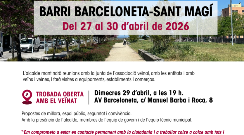 Francisco Romero visita la Barceloneta-Sant Magí en el marc de l’Alcaldia de Proximitat
