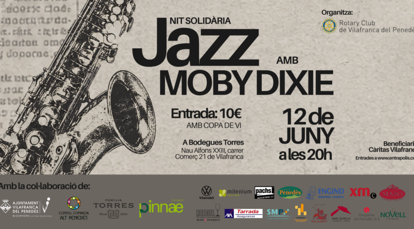 El Rotary Club de Vilafranca organitza una Nit Solidària amb Moby Dixie a benefici de Càritas