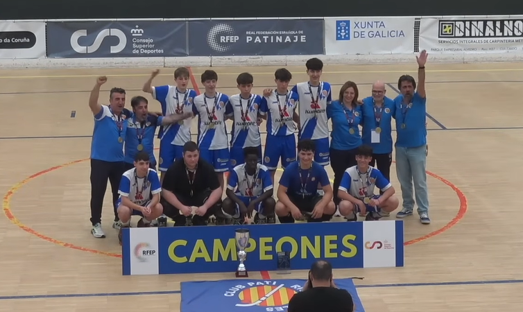 Un gol al darrer segon dona el Campionat d’Espanya infantil al Club Patí Riudebitlles