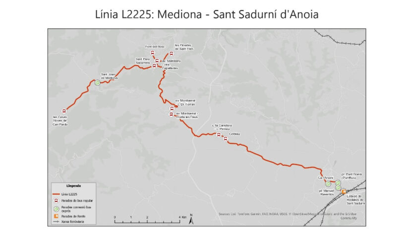 Territori crea una nova línia de bus interurbà entre Mediona i Sant Sadurní d’Anoia